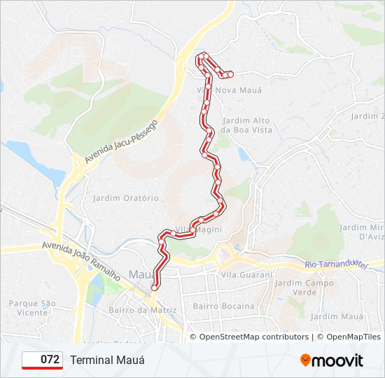 Mapa de 072 de autobús