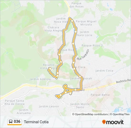 036 Bus Line Map