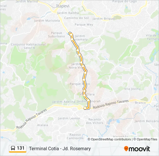 131 Bus Line Map
