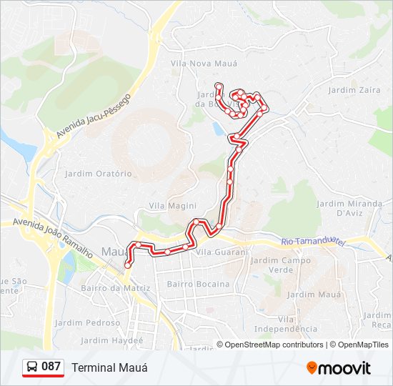 087 bus Line Map