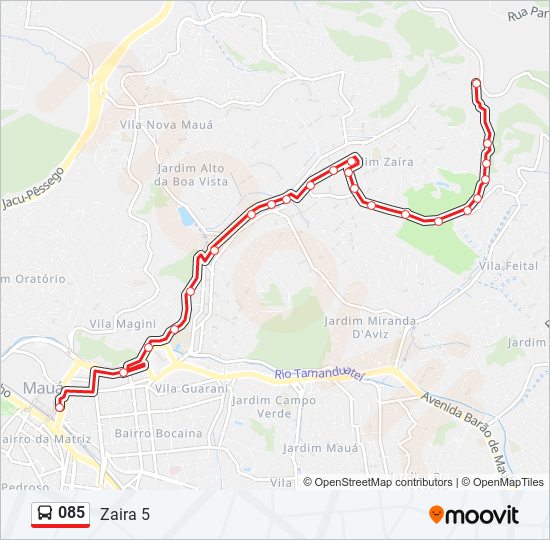 Mapa de 085 de autobús