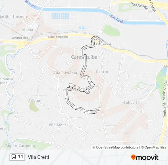 11 Bus Line Map