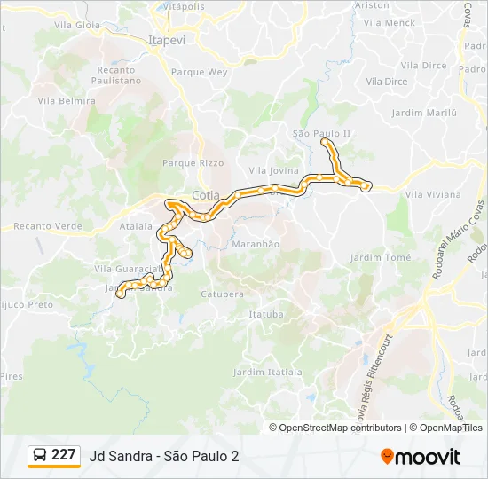227 Bus Line Map