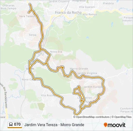 070 Bus Line Map