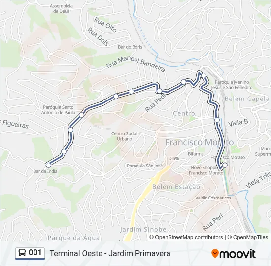 001 Bus Line Map