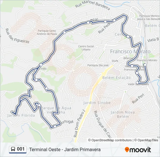 001 Bus Line Map