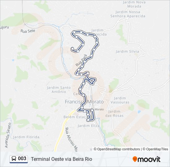 Mapa de 003 de autobús