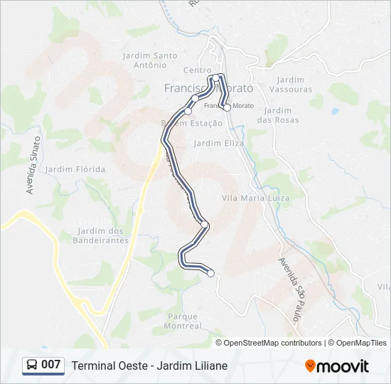 007 Bus Line Map