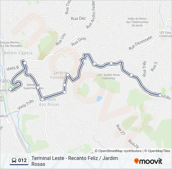 012 Bus Line Map