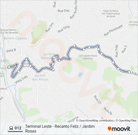 012 Bus Line Map
