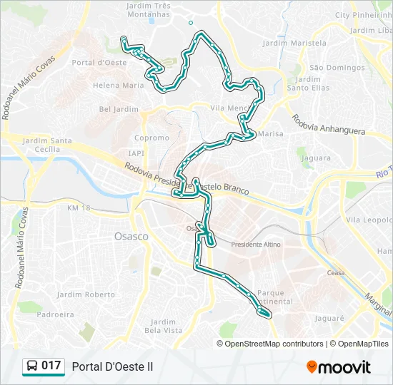 017 Bus Line Map