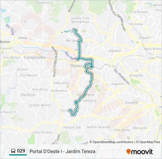 029 Bus Line Map