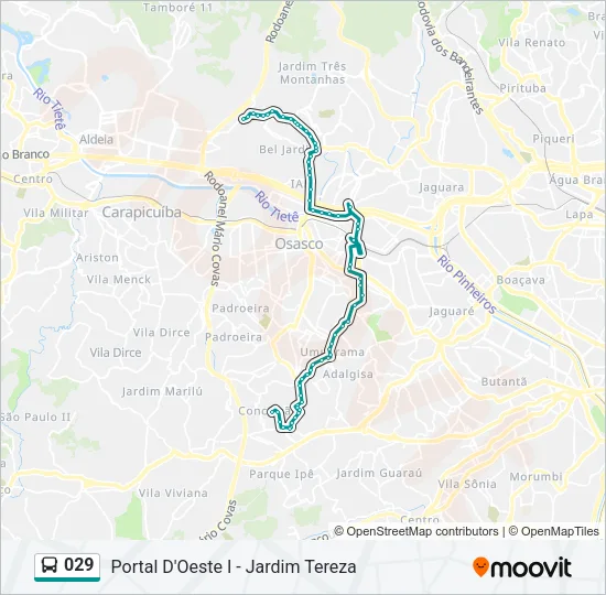 029 Bus Line Map