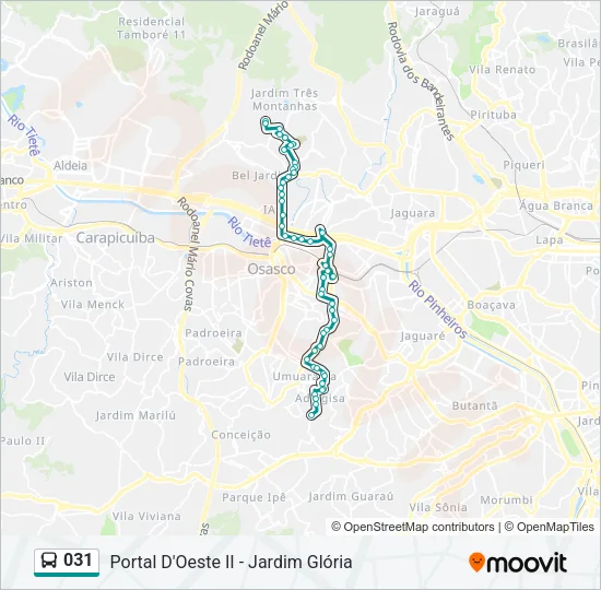 031 Bus Line Map
