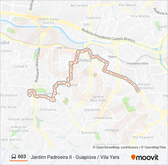 003 Bus Line Map
