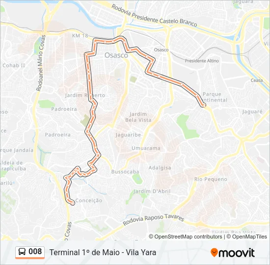 008 Bus Line Map