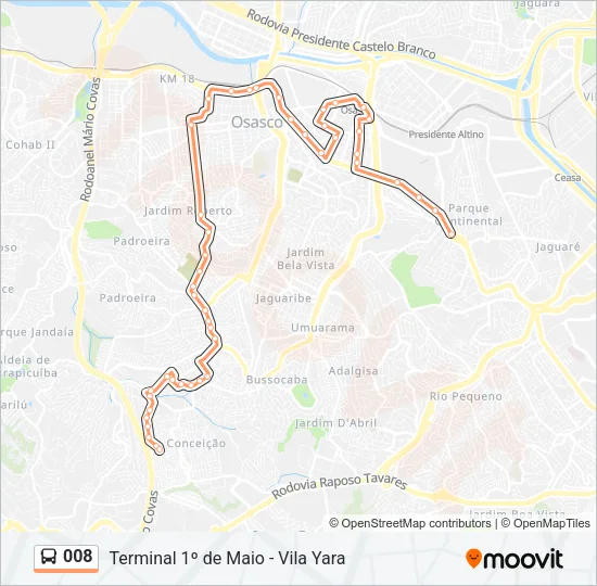 008 Bus Line Map