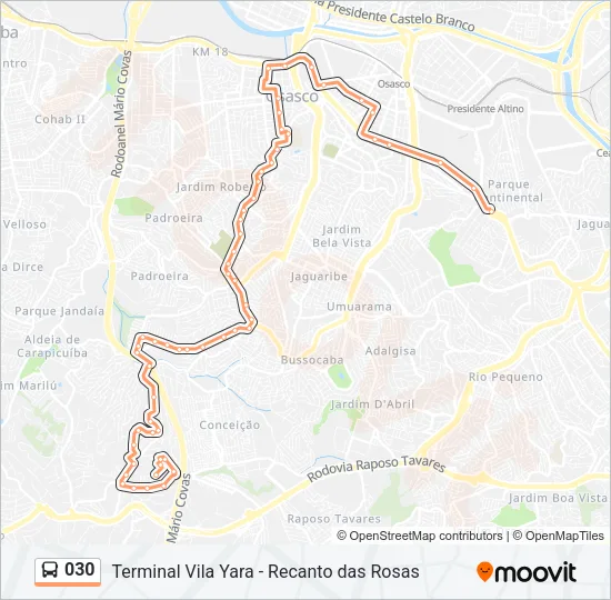030 Bus Line Map