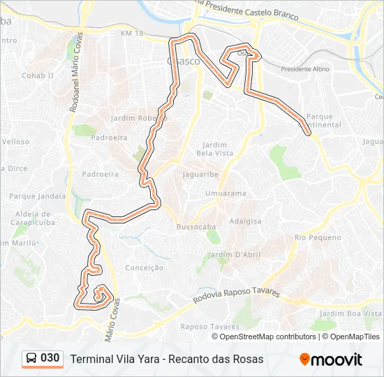 030 Bus Line Map