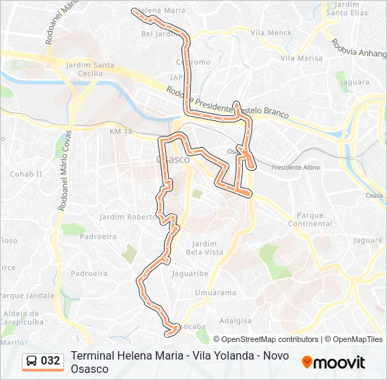 032 Bus Line Map