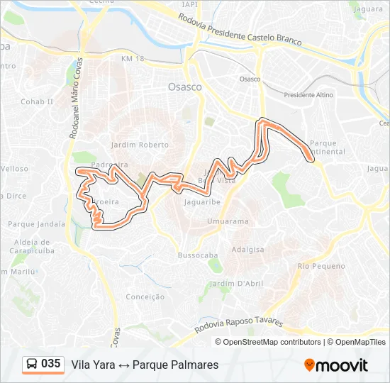 035 Bus Line Map