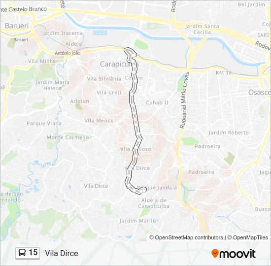 15 Bus Line Map