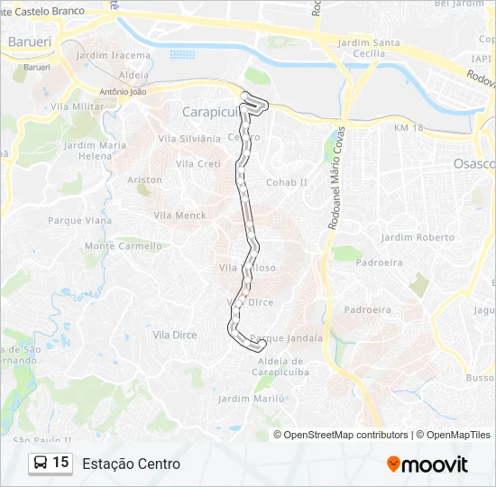 15 Bus Line Map