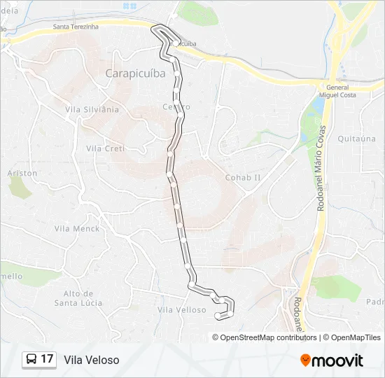 17 Bus Line Map