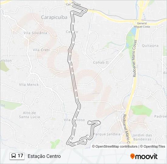 17 Bus Line Map