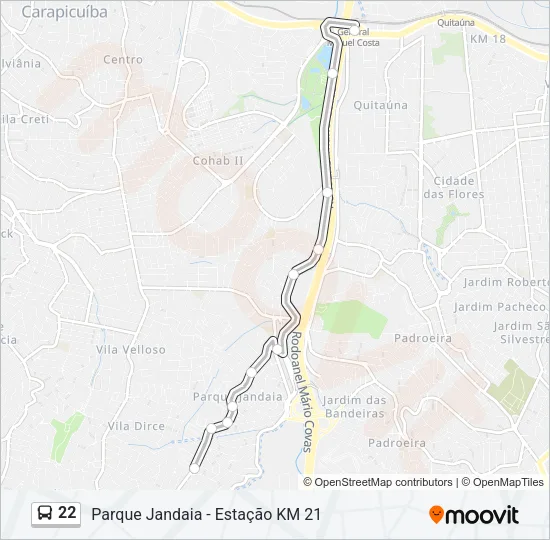 22 Bus Line Map