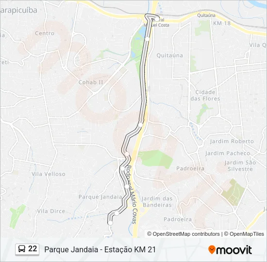 22 Bus Line Map