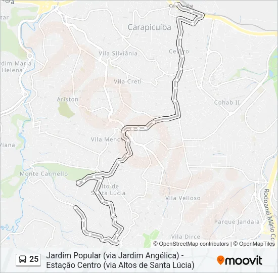 25 Bus Line Map