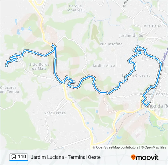 110 Bus Line Map