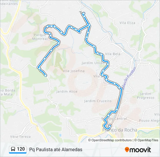120 Bus Line Map