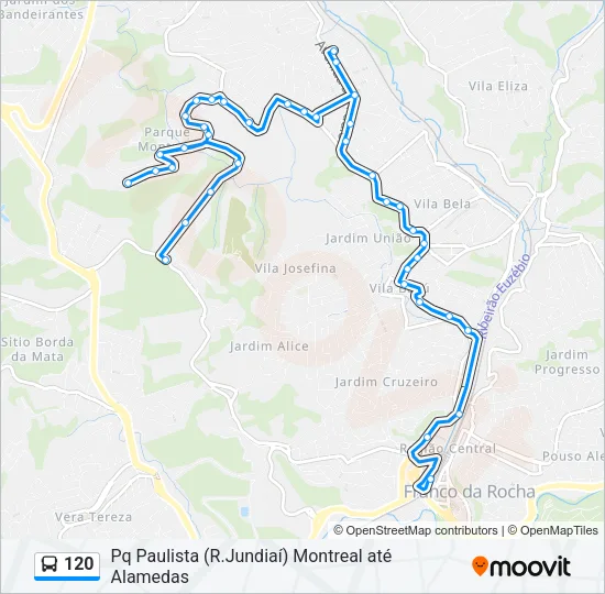 120 Bus Line Map