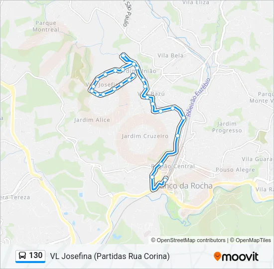 130 Bus Line Map