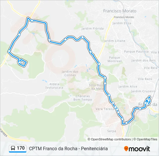 170 Bus Line Map