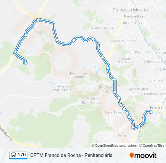 170 Bus Line Map