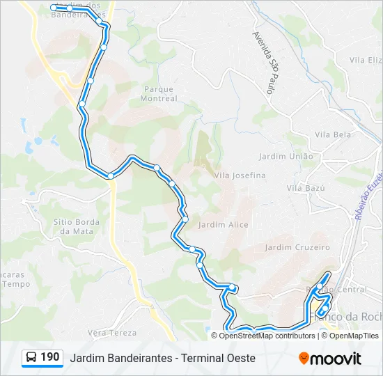 190 Bus Line Map