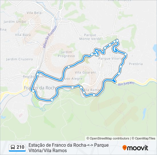 210 bus Line Map