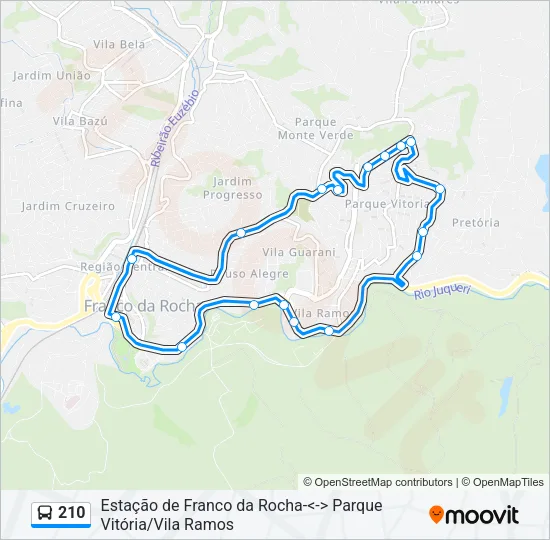 210 Bus Line Map