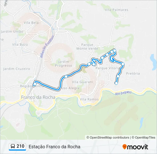 210 Bus Line Map