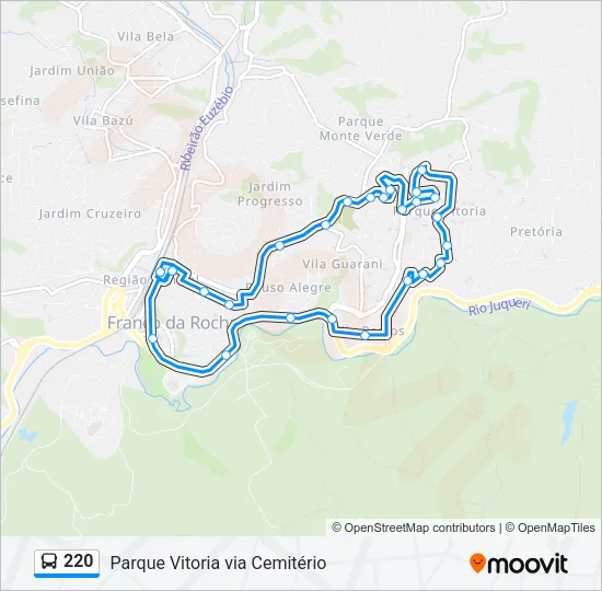 220 Bus Line Map