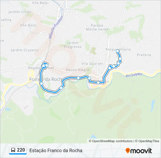 220 Bus Line Map