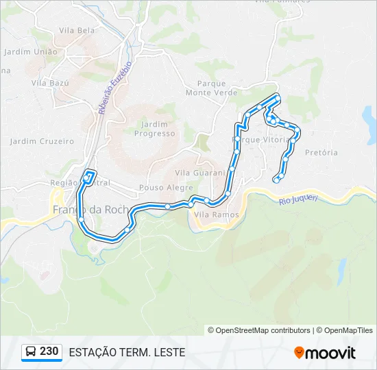 230 Bus Line Map