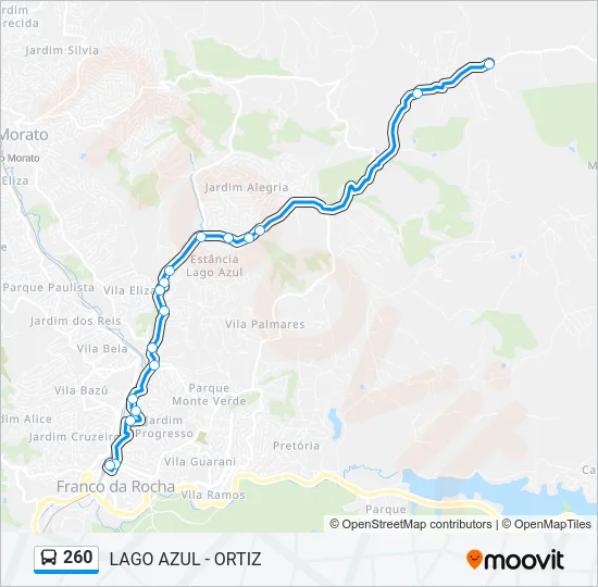 260 Bus Line Map