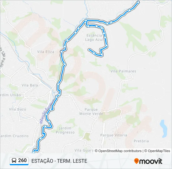 260 Bus Line Map