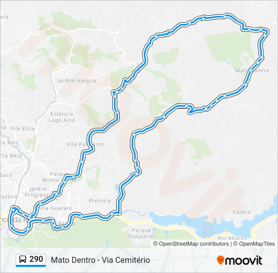 290 Bus Line Map