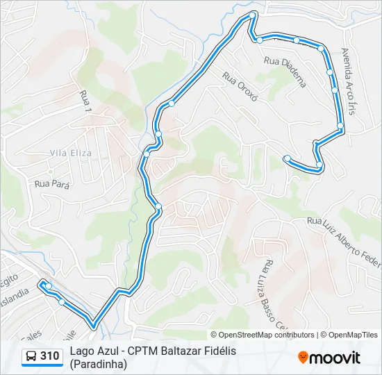 310 Bus Line Map