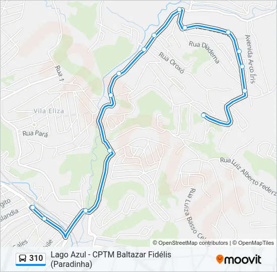 310 Bus Line Map